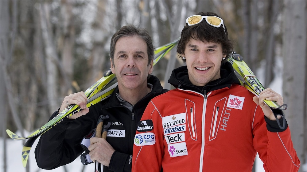 Pierre Harvey et son fils Alex, tous deux athlètes olympiques