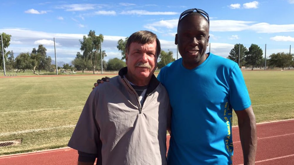 Bruny Surin et son ancien entraîneur Dan Pfaff