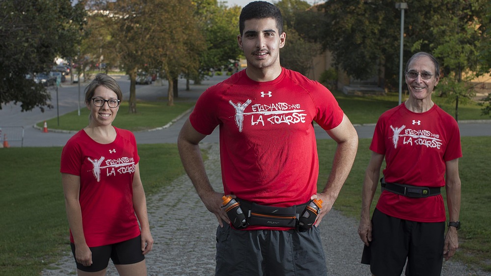 Kais Fallouh et ses mentors, Elisabeth Roger et Louis Desrosiers