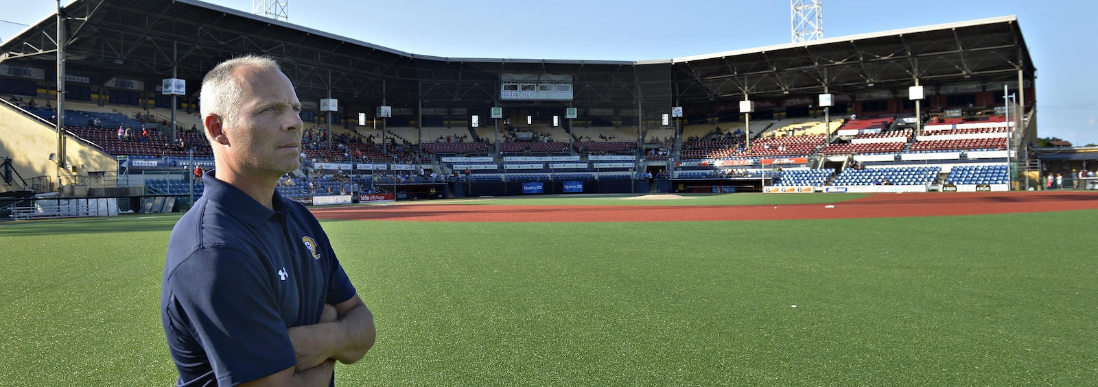 Michel Laplante au stade CANAC, domicile des Capitales de Québec