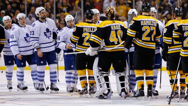 13 mai 2013 : les Bruins éliminent les Maple Leafs en prolongation du septième match du premier tour éliminatoire.
