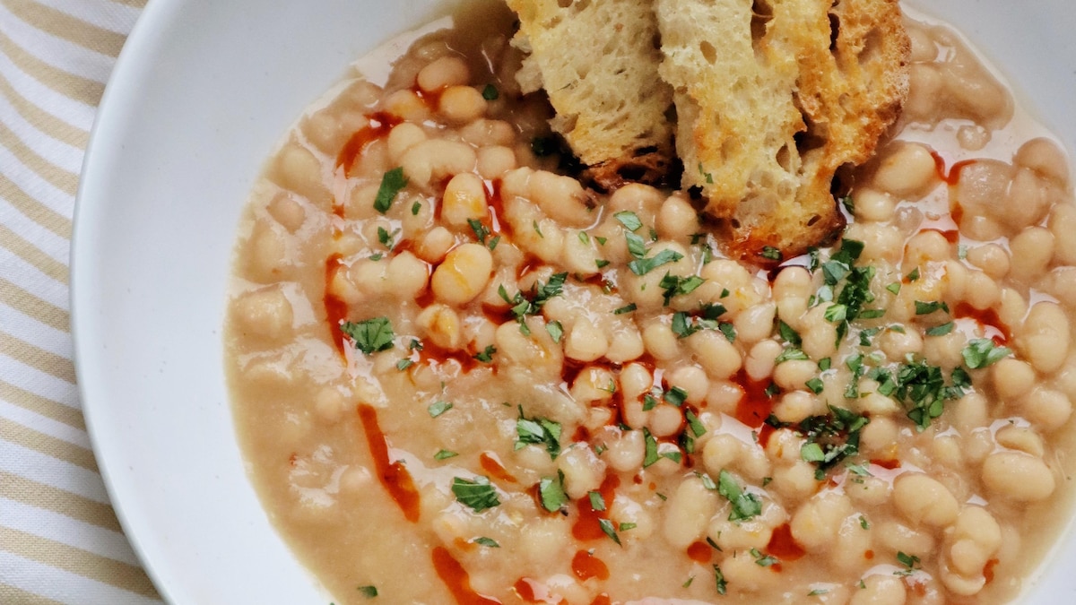 Haricots Blancs Au Miso Sur La Cuisini Re Mordu