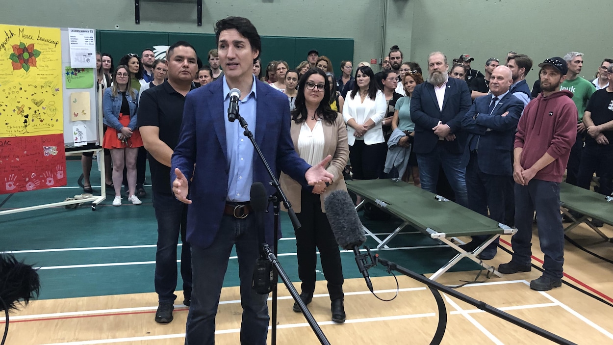 Voyez le passage de Justin Trudeau à Chicoutimi Info Radio Canada