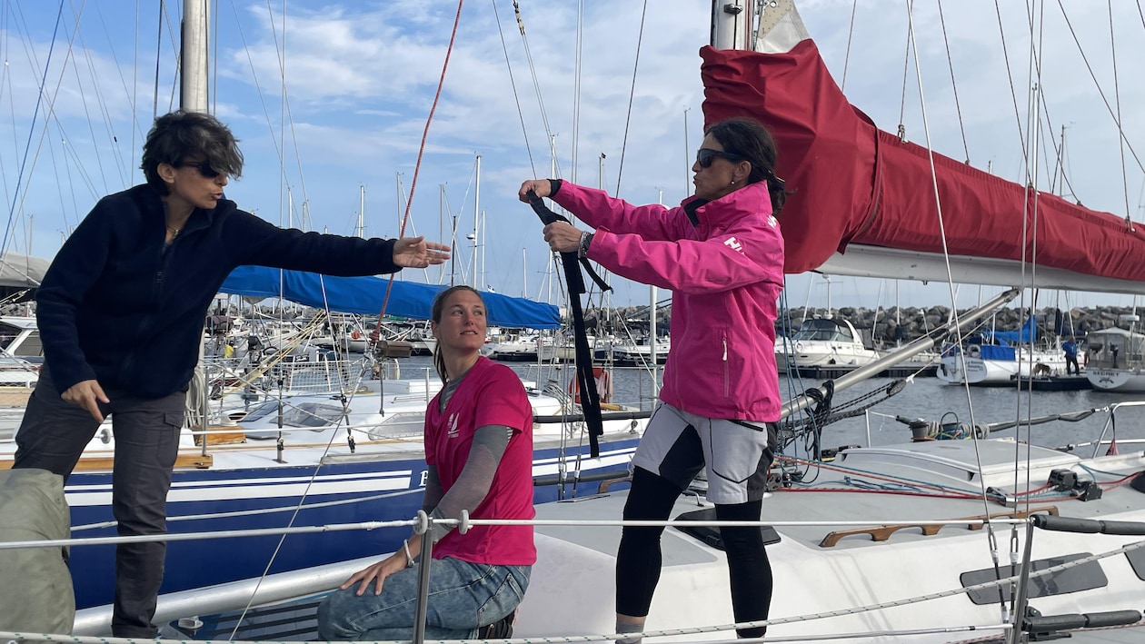 Transat Québec Saint Malo une équipe féminine sentraîne à Rimouski