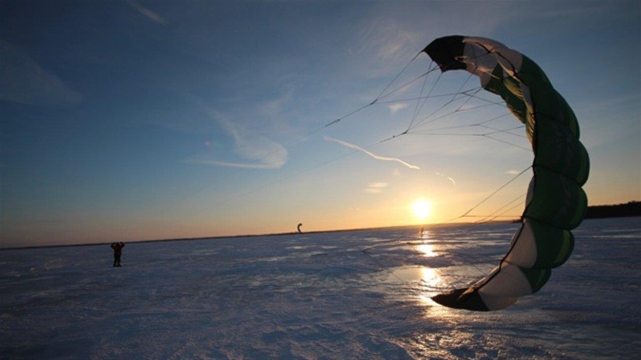 La traversée du lac SaintJean...en « kite surf