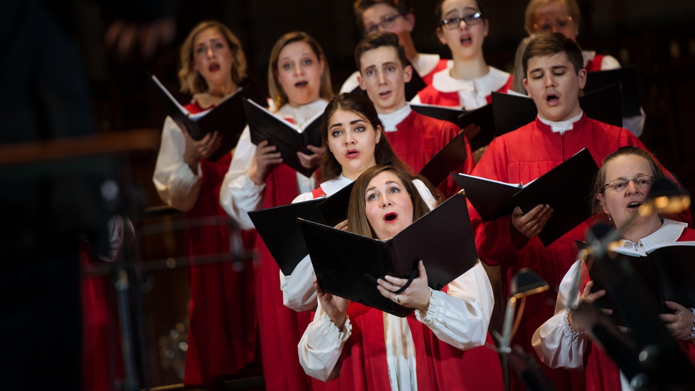 The Choir of the Church of St. Andrew and St. Paul performs at the 2017 CBC Christmas Sing-In in Montreal.