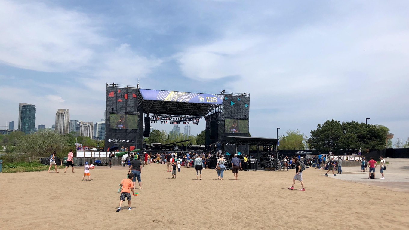 The main stage area filling up at the 2018 CBC Music Festival.