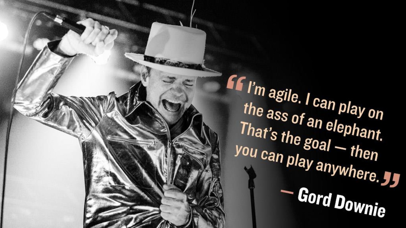 Gord Downie talks about playing anywhere and agility