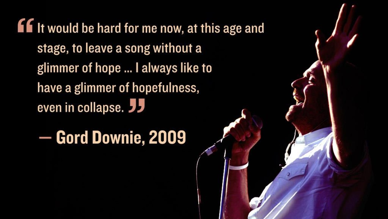 Gord Downie talks about hope in 2009