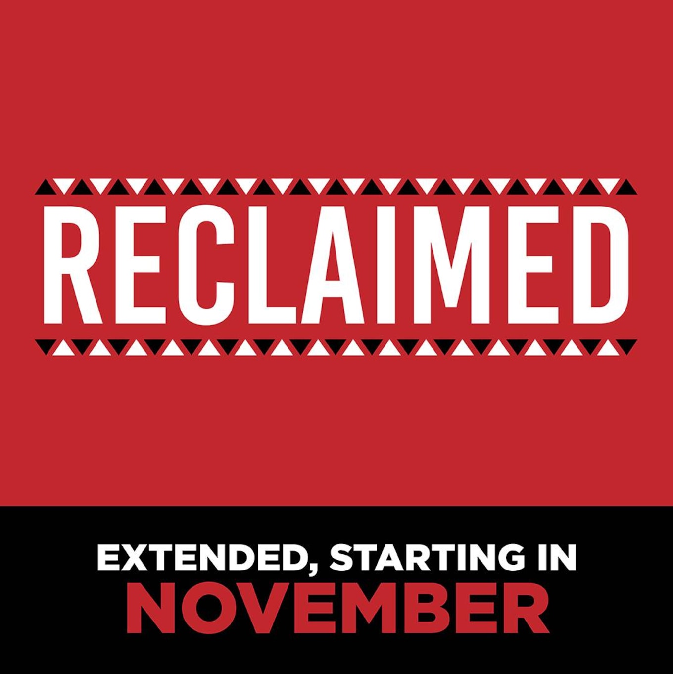 Reclaimed will return in November 2017.