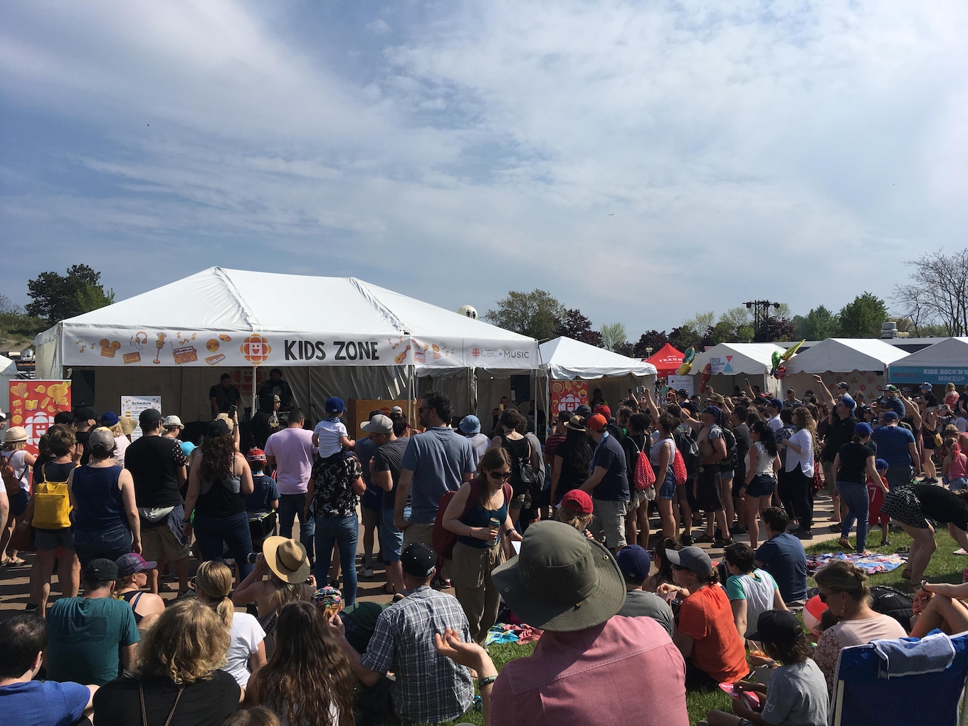 A Tribe Called Red in the CBC Kids' Zone at the CBC Music Festival.