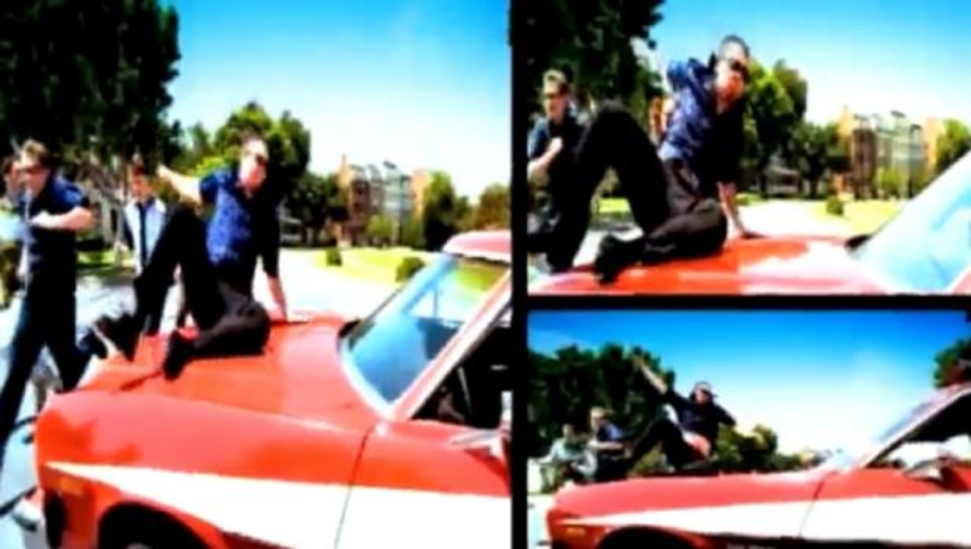 A scene from Barenaked Ladies' 'One Week' video.