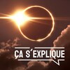 Une éclipse solaire totale dans le ciel.