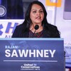 Rajan Sawhney s'exprime lors d'un débat de la course à la chefferie du Parti conservateur uni de l'Alberta tenu à Medicine Hat, le mercredi 27 juillet 2022.