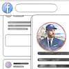 Illustration dans laquelle on voit des fenêtres de Facebook, une photo de profil d'un homme en complet qui porte une casquette à l'effigie du Québec, et plusieurs illustrations d'emojis fâchés.