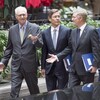André Desmarais, Robert Jeffrey Orr et Paul Desmarais Jr. en 2019.