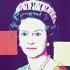 Le tableau d'Andy Warhol représente la reine Élisabeth II.  