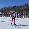 Antoine Cyr après le fil d'arivée.