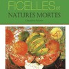 Couverture du livre « Ficelles et natures mortes » sur laquelle on voit une tourterelle au pied de melons et de bananes. 