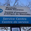 Un panneau d'Autopac, l'assurance publique du Manitoba, à l'été 2022.