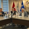 François Bonnardel, Daniel Bernard et Pierre Dufour en point de presse.