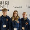 Jakob Miville, Daphnée Fortin et Jade-Alicia Lévesque.  