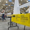 Un des plus grand bureau de vote au Canada est situé à Regina en Saskatchewan lors des élections de 2021.