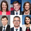Les dix candidats sourient à l'objectif dans un montage de portraits.