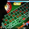 Une silhouette devant un jeu de hasard et d'argent en ligne.
