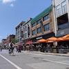 Des terrasses de la rue Des Forges au centre-ville de Trois-Rivières.