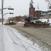 Deux chasse-neige sur la rue King Ouest à Sherbrooke