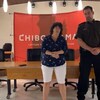 La mairesse de Chibougamau en point de presse.
