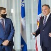 Andrew Furey, à gauche, et François Legault, à droite en août 2021.