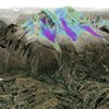 Image montrant les glaciers de certaines montagnes de la cordillère des Andes.