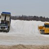 Le dépôt à neige situé sur la route Lagueux, à Saint-Nicolas.