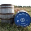 Des barils propriétés de la Distillerie du St. Laurent, de Rimouski.