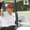 L'ancien président Trump lors du tournoi LIV Golf Invitational à Bedminster au New Jersey