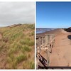 La dune de Brackley Beach avant et après Fiona.