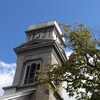 Le clocher décapité de l'église Saint-Sacrement, à Québec.