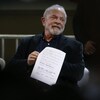 L'ancien président brésil Luiz Inacio Lula da Silva intervient à l'Université de Sao Paulo la veille du lancement de la campagne électorale. 