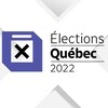Les mots « Élections Québec 2022 » sont inscrits sur l'image, accompagnés d'un cube et un X à l'intérieur