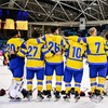 L'équipe universitaire ukrainienne de hockey.