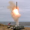  La Défense américaine a fourni des images du lancement d'un missile sur l'île San Nicolas au large de la Californie.