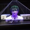 Un hologramme montrant l'image de Peter, un participant de l'exposition.  