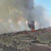 Un feu de forêt près de la Première Nation Saulteaux, en Saskatchewan, le 5 mai 2023.