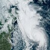 Une photo satellite de l'ouragan Fiona.
