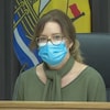 La Dre France Desrosiers lors d'une mise à jour sur la pandémie au Nouveau-Brunswick