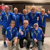 Les 7 frères Rancourt après le marathon de Boston lundi dernier en compagnie d'un ami, Gérald Audet.