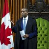 Greg Fergus dans la position de président de la Chambre des communes.