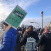 Des manifestants à Sherbrooke.